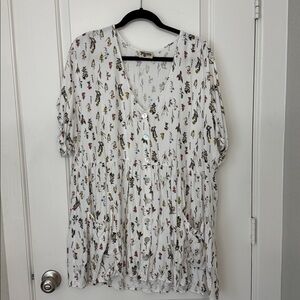 Floral Button-Down Mini Dress